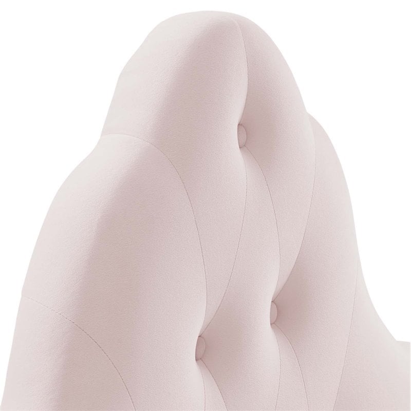 Modway Sovereign Twin Diamond Tufted Performance Velvet Headboard in Pink