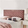 Modway Alyson Angular Channel Tufted Velvet Full/Queen Headboard in Dusty Rose