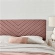 Modway Alyson Angular Channel Tufted Velvet Full/Queen Headboard in Dusty Rose