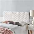 Modway Alyson Angular Channel Tufted Velvet Full/Queen Headboard in White