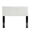 Modway Alyson Angular Channel Tufted Velvet Full/Queen Headboard in White