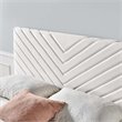 Modway Alyson Angular Channel Tufted Velvet Full/Queen Headboard in White