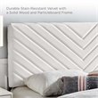 Modway Alyson Angular Channel Tufted Velvet Full/Queen Headboard in White