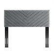 Modway Alyson Angular Velvet King/California King Headboard in Charcoal