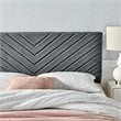 Modway Alyson Angular Velvet King/California King Headboard in Charcoal