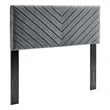 Modway Alyson Angular Velvet King/California King Headboard in Charcoal