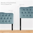 Modway Annabel Full Diamond Tufted Performance Velvet Headboard in Light Blue