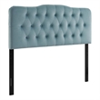 Modway Annabel Full Diamond Tufted Performance Velvet Headboard in Light Blue