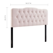 Modway Annabel Full Diamond Tufted Performance Velvet Headboard in Pink