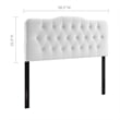 Modway Annabel Full Diamond Tufted Performance Velvet Headboard in White
