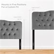 Modway Annabel Queen Diamond Tufted Performance Velvet Headboard in Gray