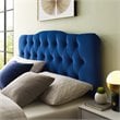 Modway Annabel Queen Diamond Tufted Performance Velvet Headboard in Navy