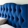Modway Annabel Queen Diamond Tufted Performance Velvet Headboard in Navy
