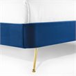 Modway Mira Upholstered Performance Velvet Queen Platform Bed in Navy