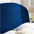 Modway Mira Upholstered Performance Velvet Queen Platform Bed in Navy