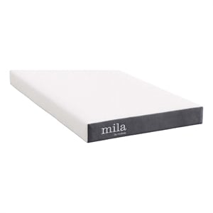 Modway Mila 6&quot Modern Style Memory Foam Narrow Twin Mattress in White
