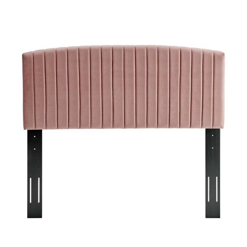 Modway Rebecca Modern Performance Velvet Full/Queen Headboard in Dusty Rose