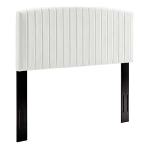 Modway Rebecca Modern Performance Velvet Full/Queen Headboard in White