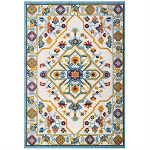 modway reflect freesia floral persian medallion area rug