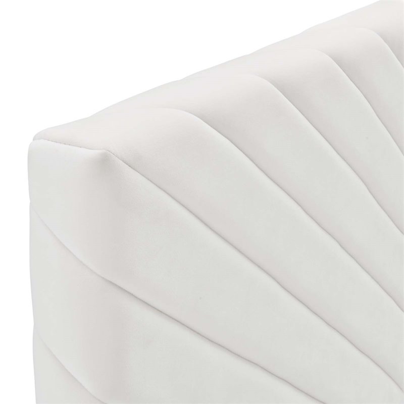 Modway Alyson Angular Velvet King/California King Headboard in White