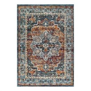 Modway Tribute 63x90.5&quot Diantha Floral Medallion Area Rug - Multi-Color