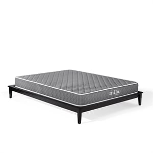 Modway Mila 8&quot Queen Modern Style Memory Foam Mattress in Gray