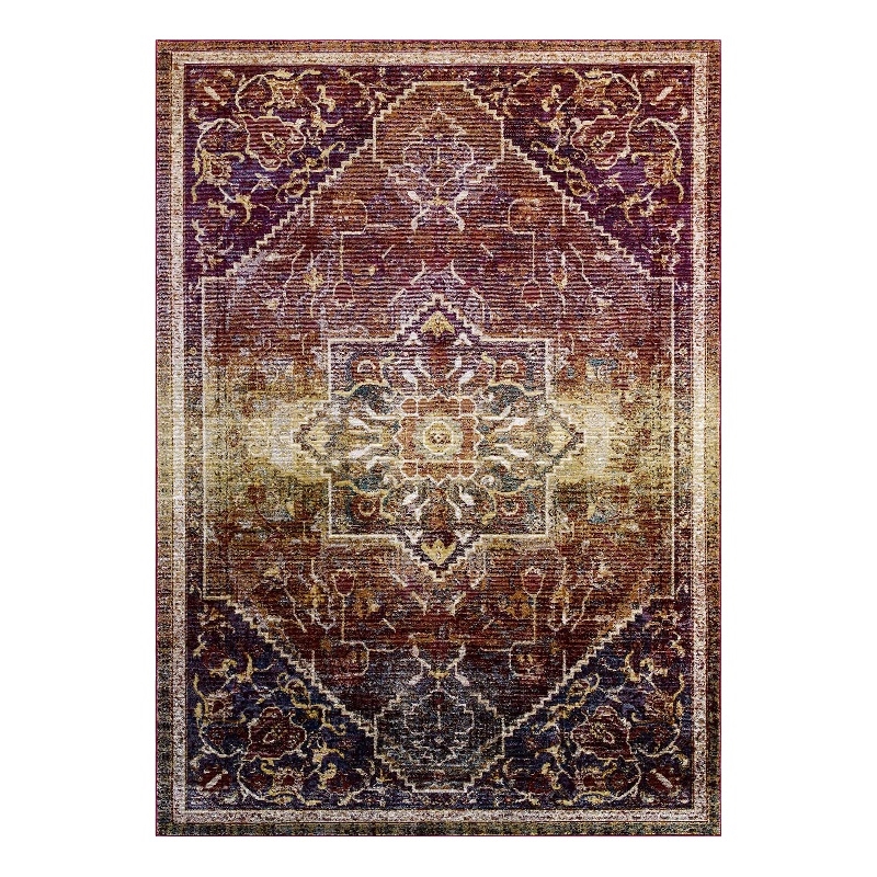 Modway Success Kaede Vintage Floral Medallion Area Rug in Multi-Color