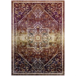 modway success kaede vintage floral persian medallion area rug