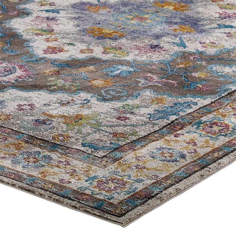 Modway Success Anisah Floral Medallion Rug in Multi-Color