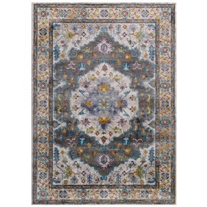modway success anisah floral persian medallion area rug