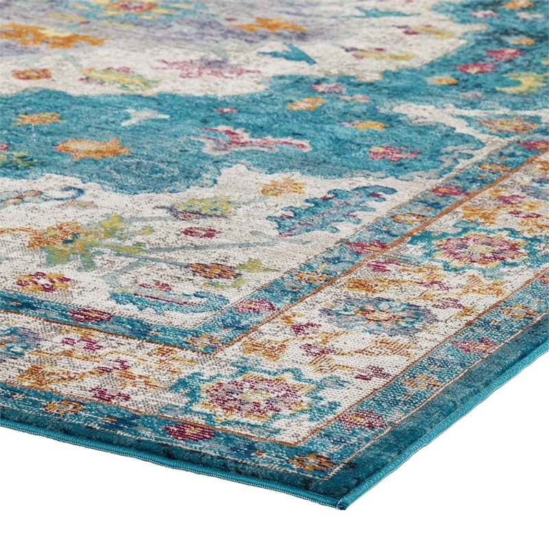 Modway Success Anisah Floral Medallion Rug in Multi-Color