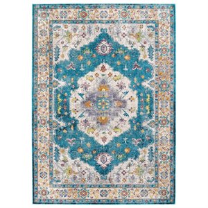 modway success anisah floral persian medallion area rug c