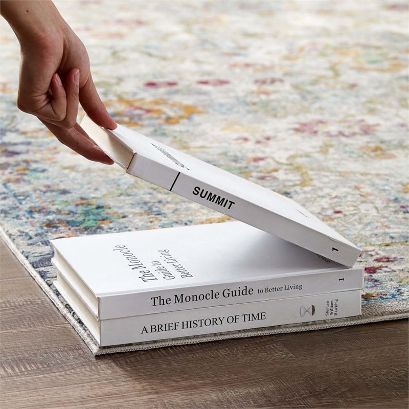 Modway Success Manuka Vintage Floral Lattice Area Rug in Multi-Color