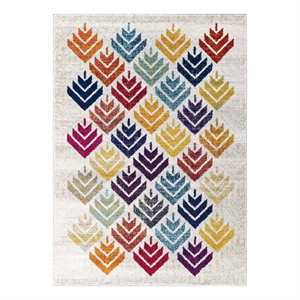 modway entourage florin abstract floral polypropylene area rug in multi-color