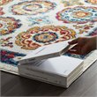 Modway Entourage Odile Floral Moroccan Trellis Area Rug in Ivory/Blue/Red/Orange