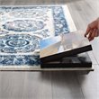 Modway Entourage Odile Floral Moroccan Trellis Area Rug in Ivory and Blue