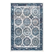 Modway Entourage Odile Floral Moroccan Trellis Area Rug in Ivory and Blue