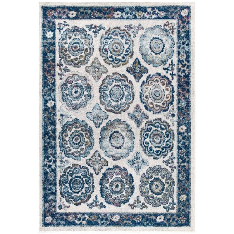 Modway Entourage Odile Floral Moroccan Trellis 8' x 10' Area Rug