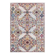 Modway Entourage Khalida Floral Lattice Area Rug in Ivory/Blue/Orange/Yellow/Red