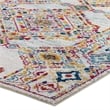 Modway Entourage Khalida Floral Lattice Area Rug in Ivory/Blue/Orange/Yellow/Red