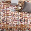 Modway Entourage Jessa Floral Lattice Area Rug in Ivory/Blue/Orange/Yellow/Red