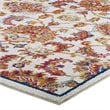 Modway Entourage Azami Floral Lattice Area Rug in Ivory/Blue/Orange/Yellow/Red