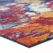 Modway Entourage Foliage Polypropylene Area Rug in Blue/Orange/Yellow/Red