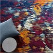 Modway Entourage Foliage Polypropylene Area Rug in Blue/Orange/Yellow/Red