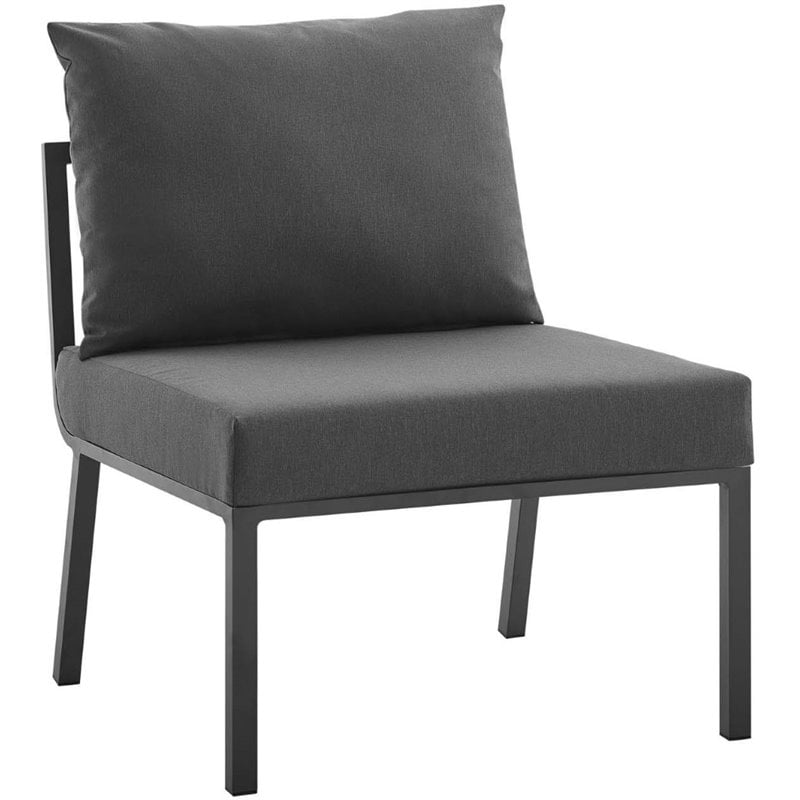 Modway Riverside 4-Piece Outdoor Patio Aluminum Set - Gray/Charcoal