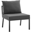 Modway Riverside 4-Piece Outdoor Patio Aluminum Set - Gray/Charcoal