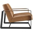 Modway Seg Stainless Steel and Vegan Leather Accent Chair in Tan