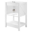 Modway Steam Soft-Close Doors Modern Wood Bathroom Vanity Cabinet in White