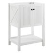 Modway Steam Soft-Close Doors Modern Wood Bathroom Vanity Cabinet in White