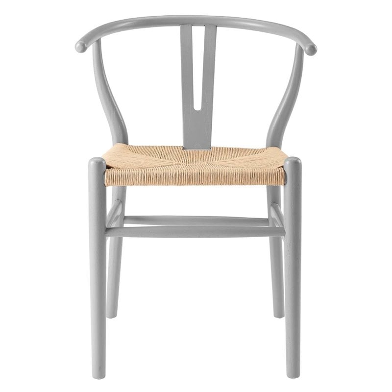 Light Gray Modway Amish Dining Wood Side Chair 